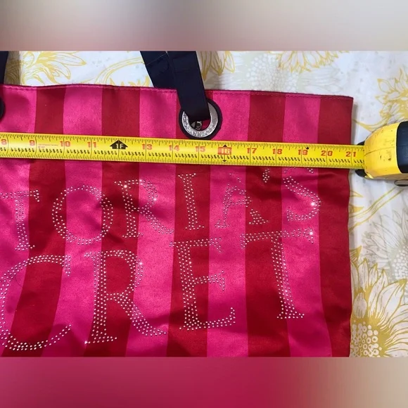 Victoria's Secret Bold Red and Pink Tote - Picture 4 of 9